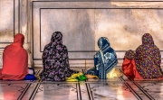 Praying at Jama Masjid